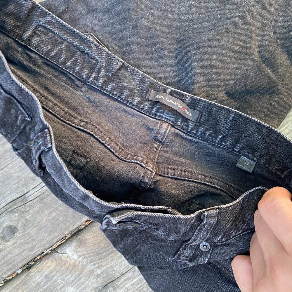 John Varvatos USA Jeans Size 32 Gray Black - Picture 4 of 8